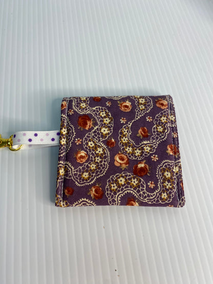 Large Ear Bud Pouch - Purple Lace
