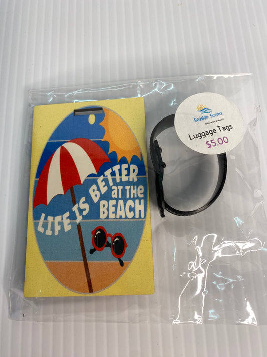 Quirky Luggage Tags Life is Better at the Beach