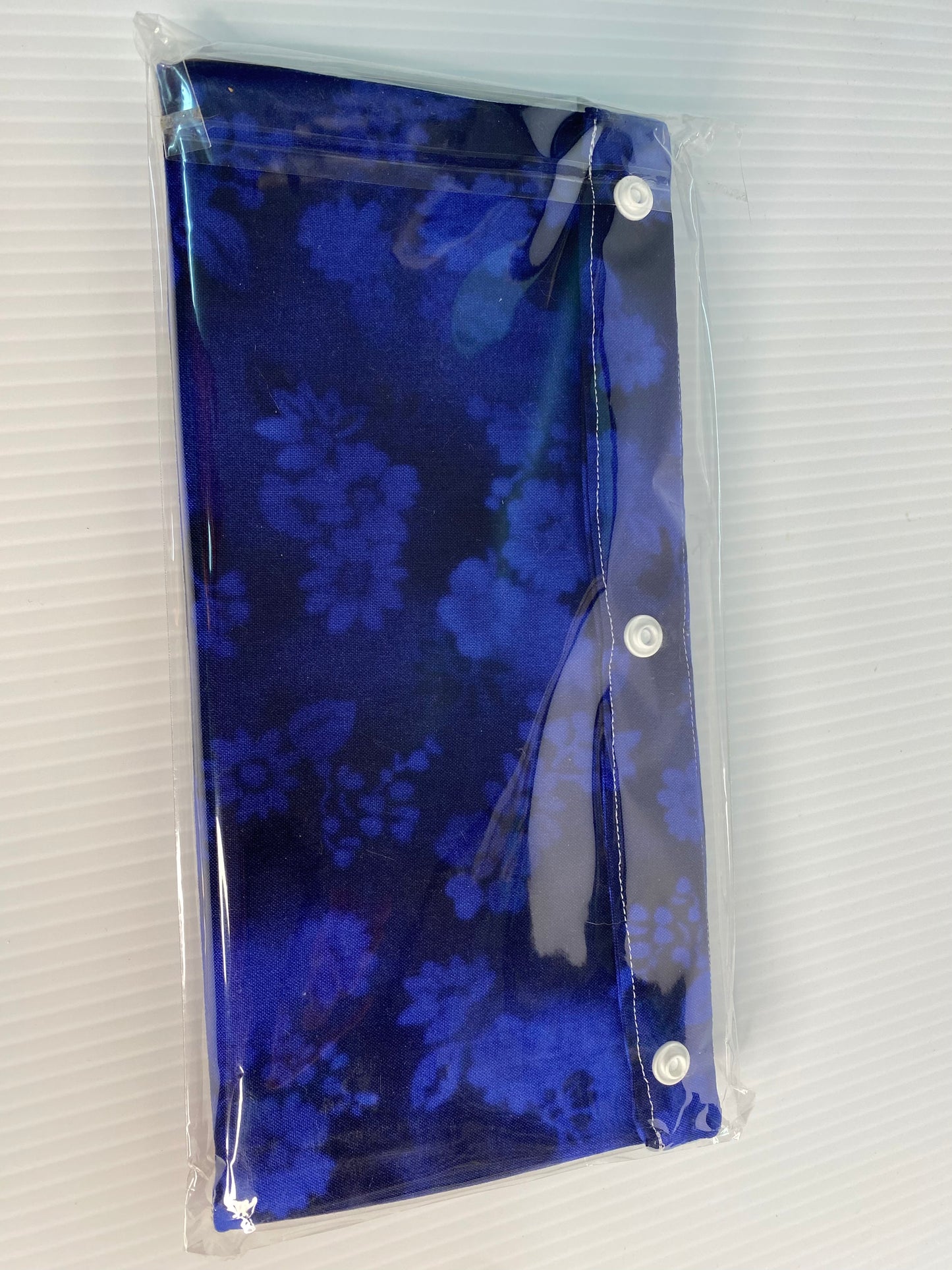 Folding Playing Card Holder - Blue and green small floral