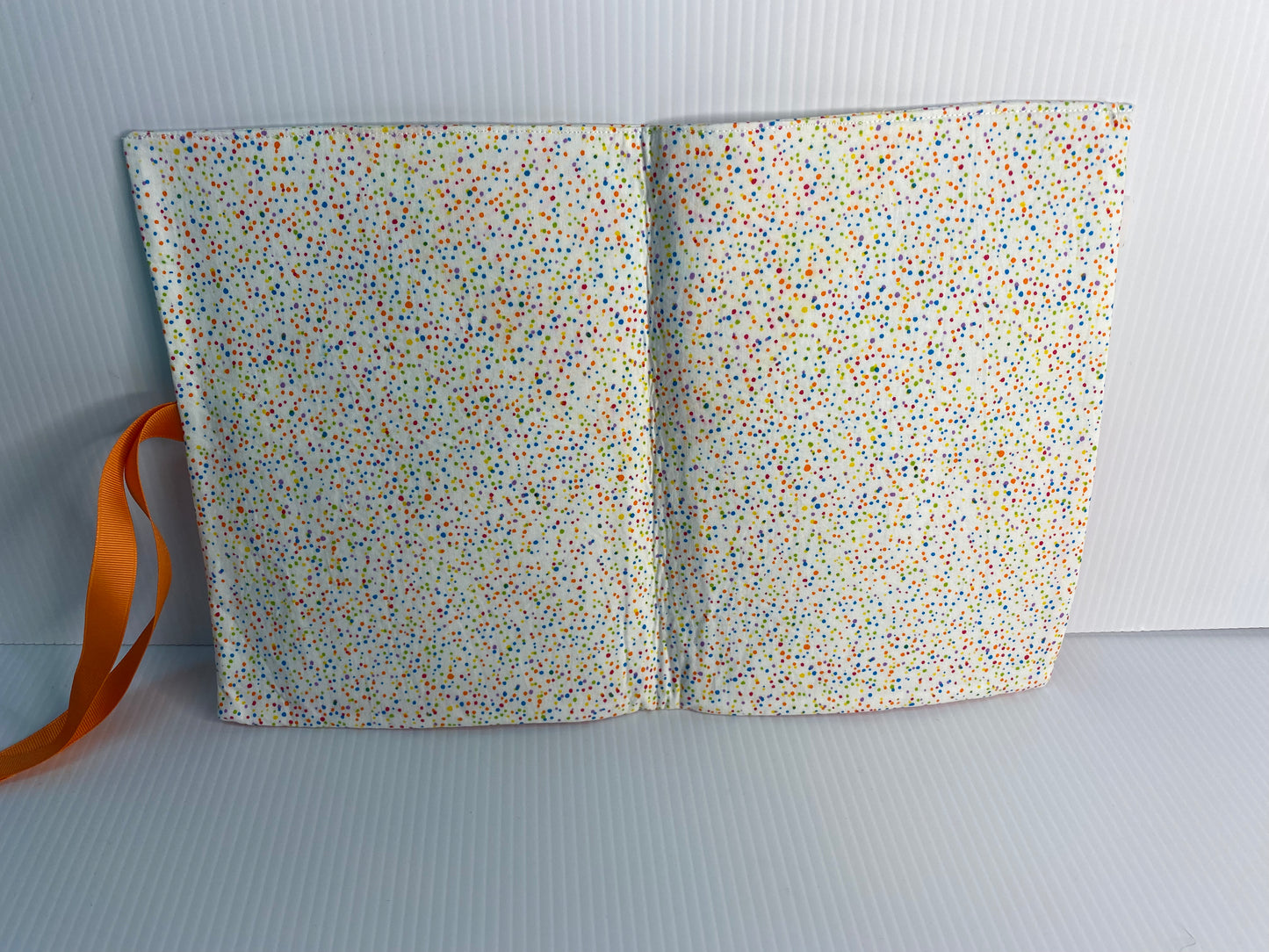 Make up Brush Travel Wrap - Cotton Material Confetti and Pink