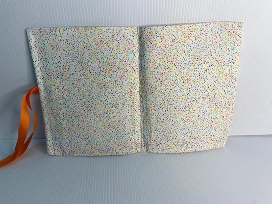 Make up Brush Travel Wrap - Cotton Material Confetti and Pink