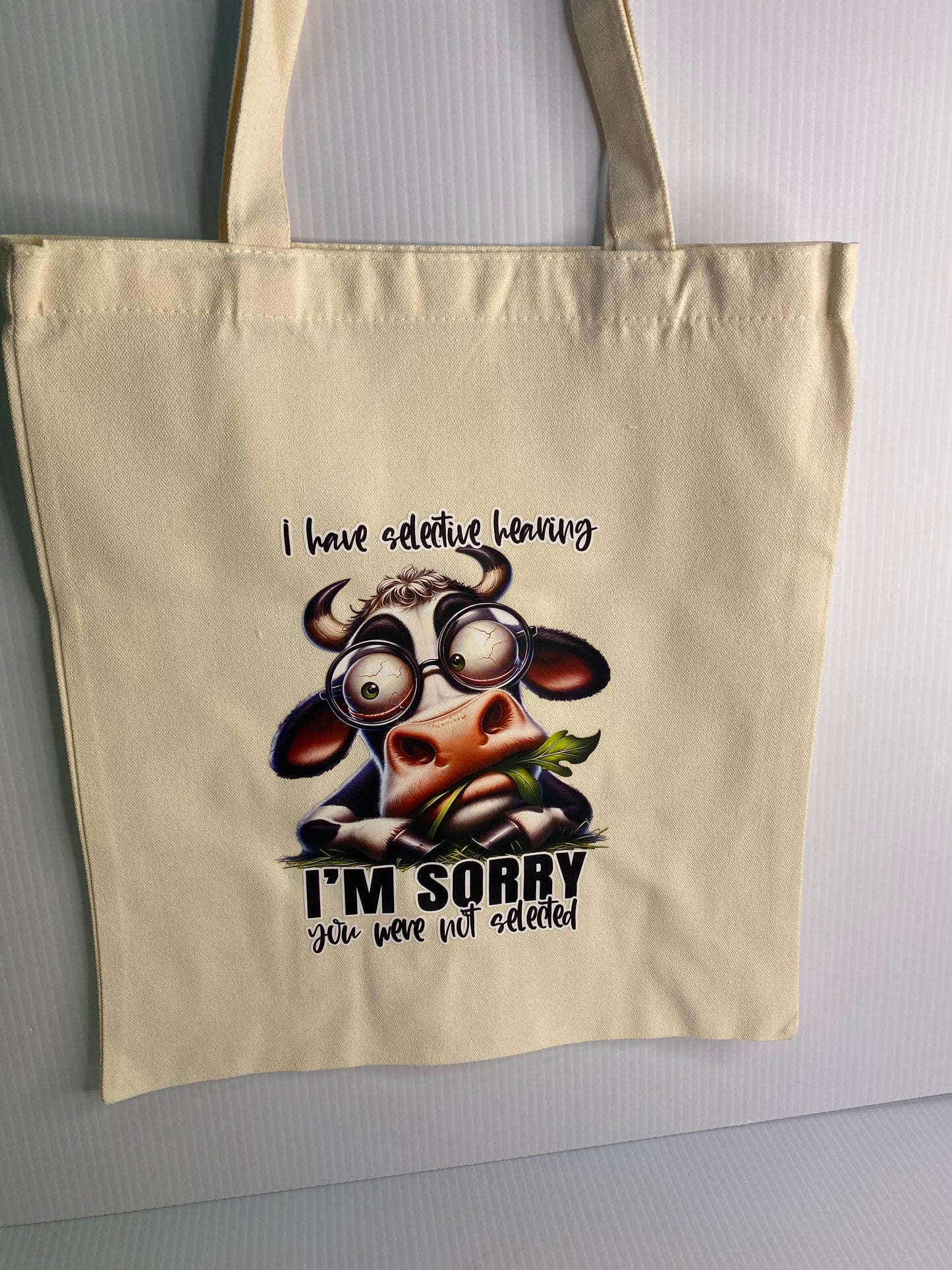 Tote Bag - Sublimated Design,  I Have Selective Hearing