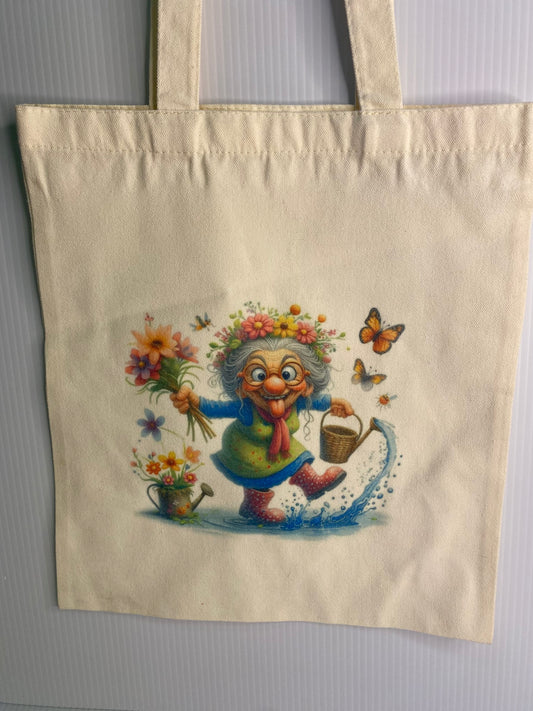 Tote Bag - Sublimated Design,  Hippy Grandma