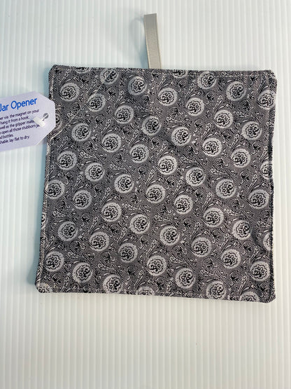 Strong Grip Jar Opener  - Grey Circles grey back