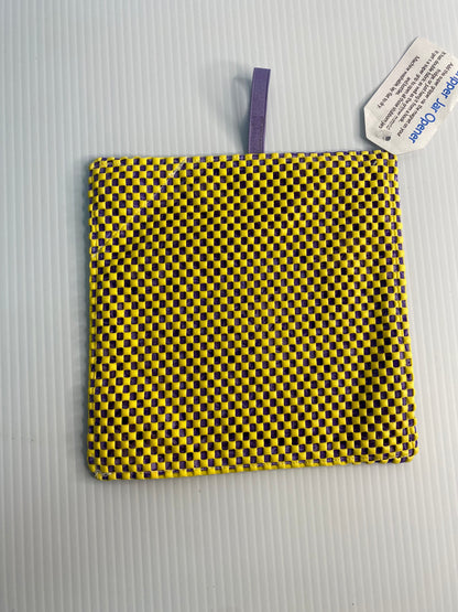 Strong Grip Jar Opener  - Purple Leaves Yellow Back