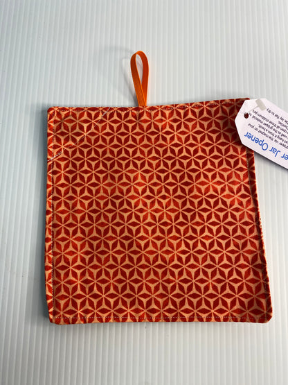 Strong Grip Jar Opener  - Orange Diamonds Cream Back