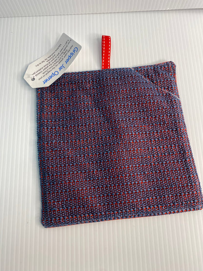 Strong Grip Jar Opener  -Red Print with Grey Background