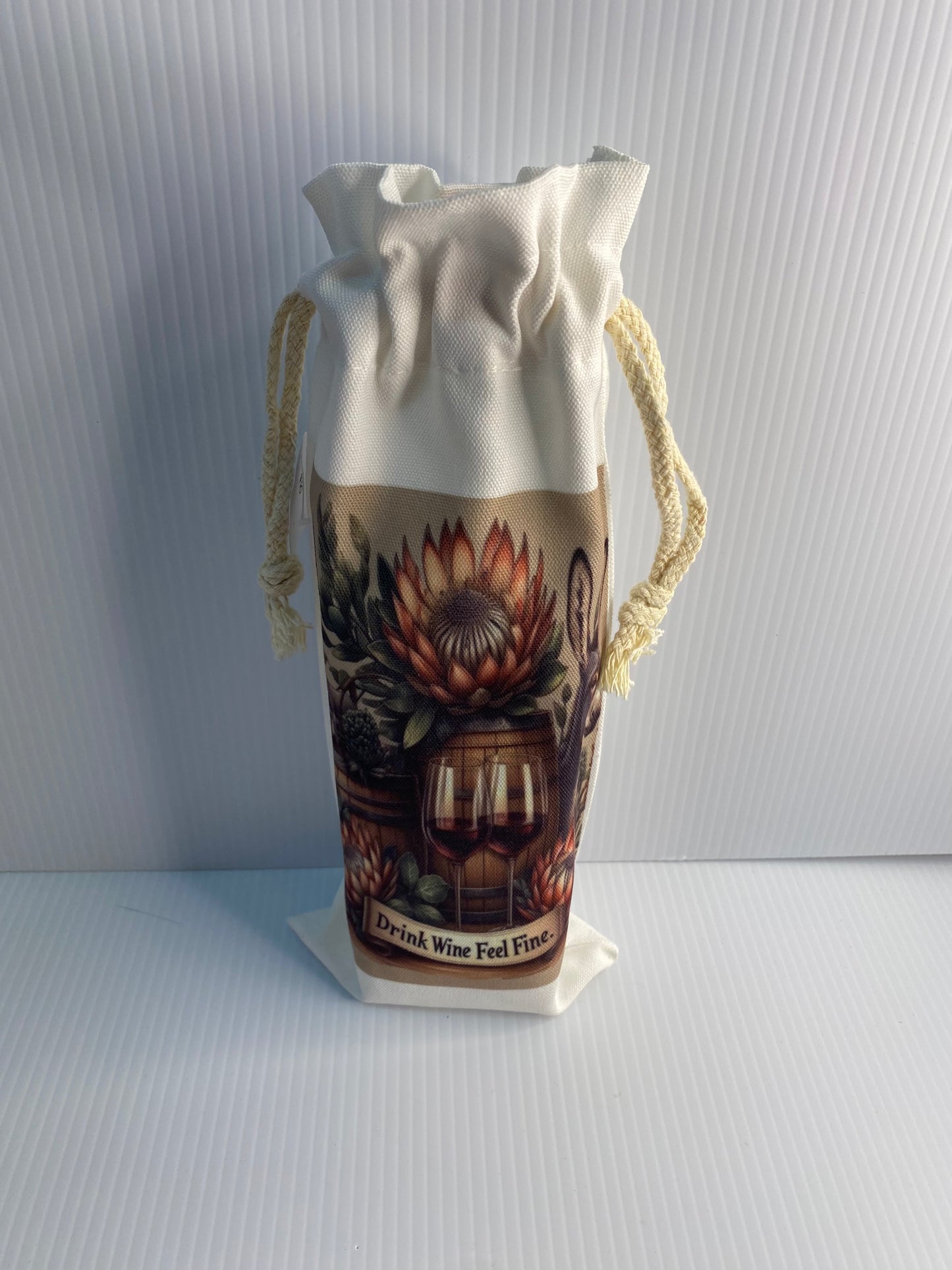 Wine Bag - Sublimated Design - Drink Wine Feel Fine Donkey