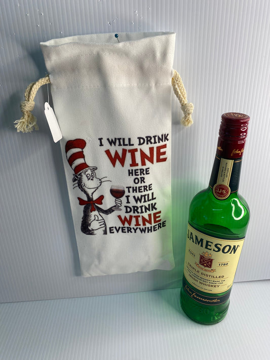 Wine Bag - Sublimated Design - I will drink Wine