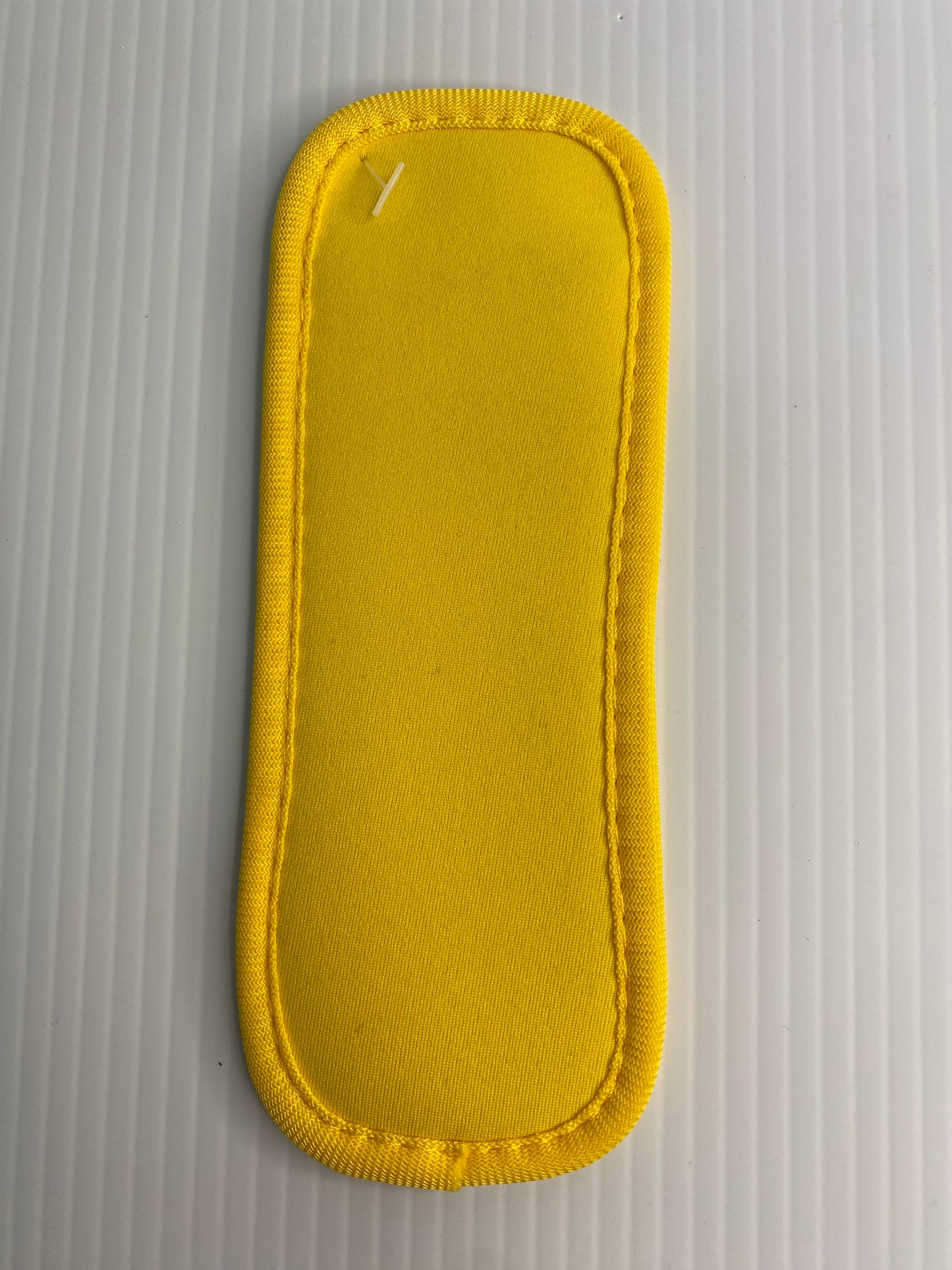REUSABLE ICY POLE HOLDER, Patterned Ice Pop Covers, Pussy in Pocket Yellow