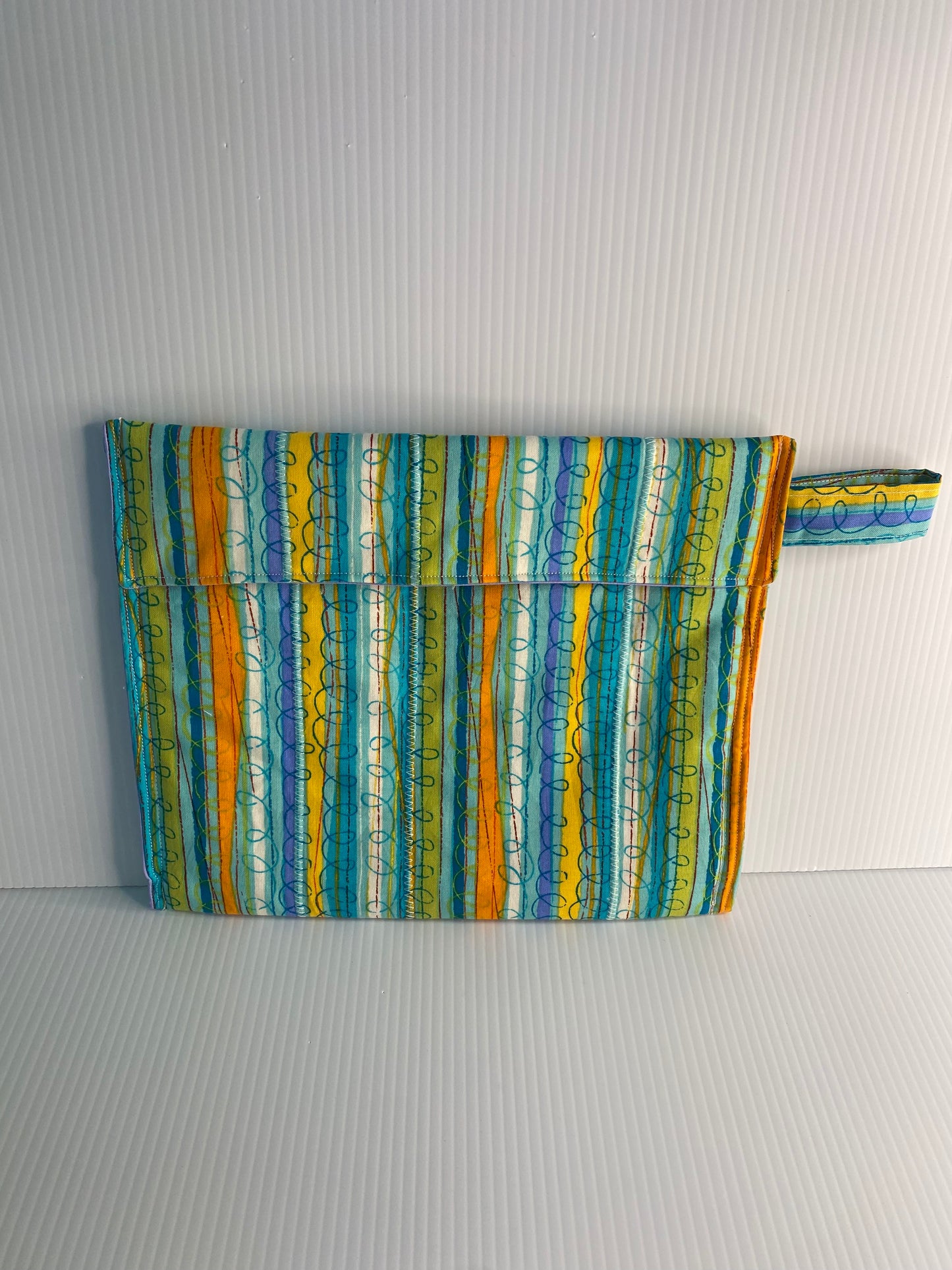 Microwave Baked Potato Sacks  Green and Blue Stripes