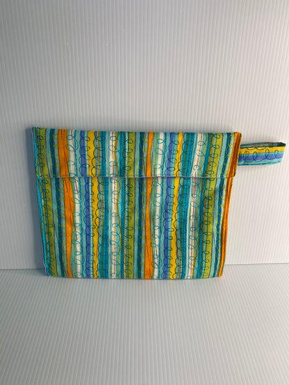 Microwave Baked Potato Sacks  Green and Blue Stripes