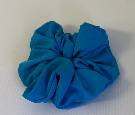 Hair Scrunchies XXL -Blue Crimplene