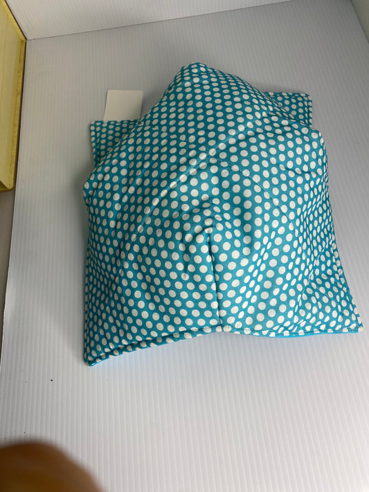 Dinner Plate Microwave Cosy - Two Tone Blue with White Spots