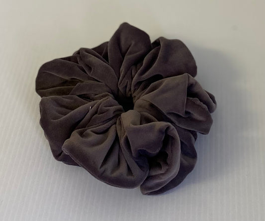 Hair Scrunchies XXL -BROWN Velvet