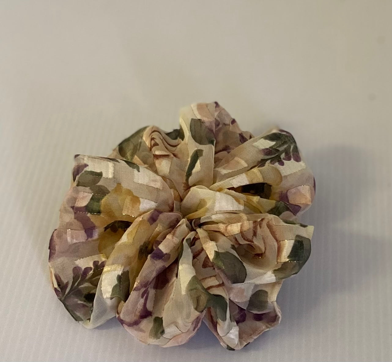 Hair Scrunchies XXL -Cream And Maroon