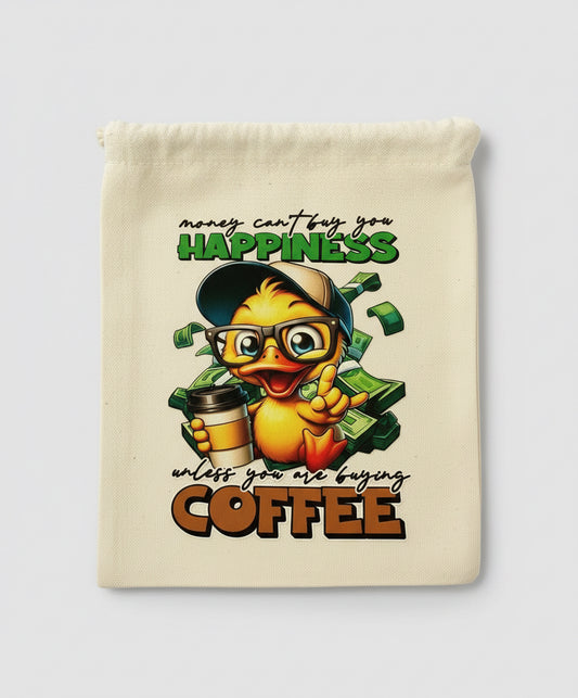 Small Pouch - Sublimated Design, Money Can't Buy Happiness