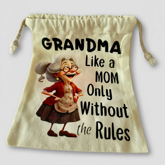Small Pouch - Sublimated Design, Grandma No Rules