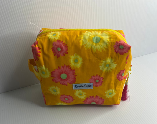 Everyday Bags -Orange with large Daisies