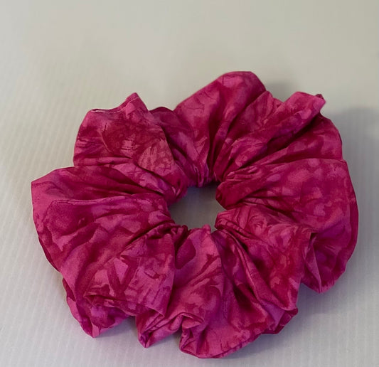 Hair Scrunchies XXL -Red on Pink