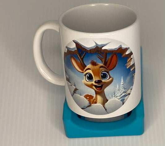 Coffee Cup - Reindeer Face