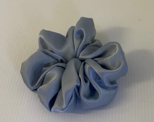 Hair Scrunchies XXL -Blue Satin