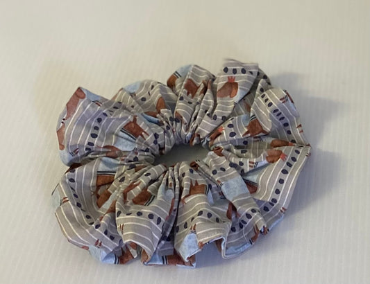 Hair Scrunchies XXL -DASHHOUND ON BLUE